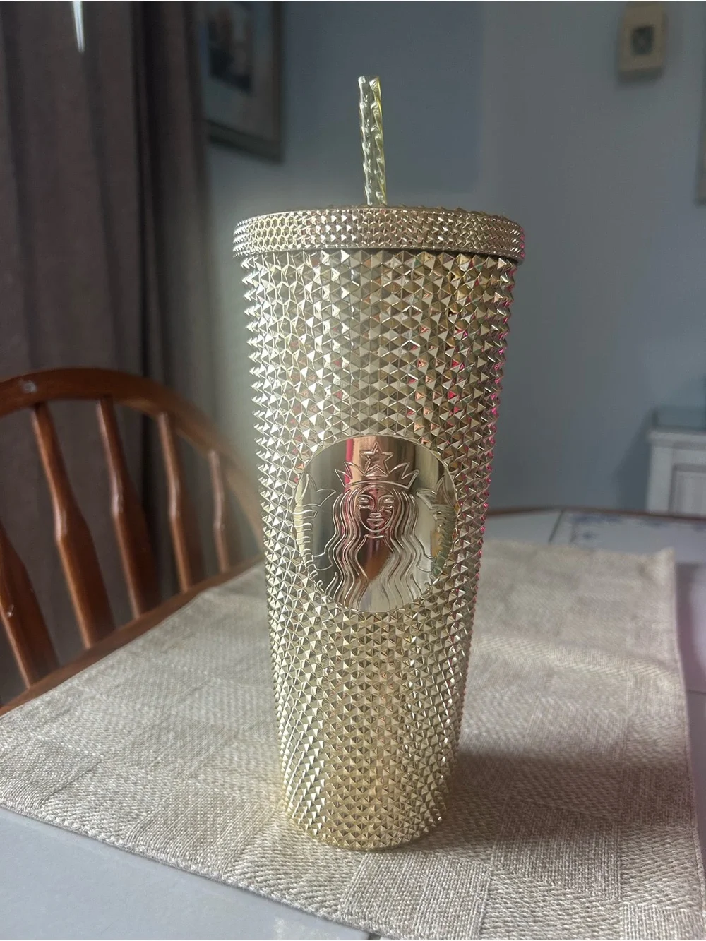 Starbucks Gold Studded Reusable Tumbler with Straw